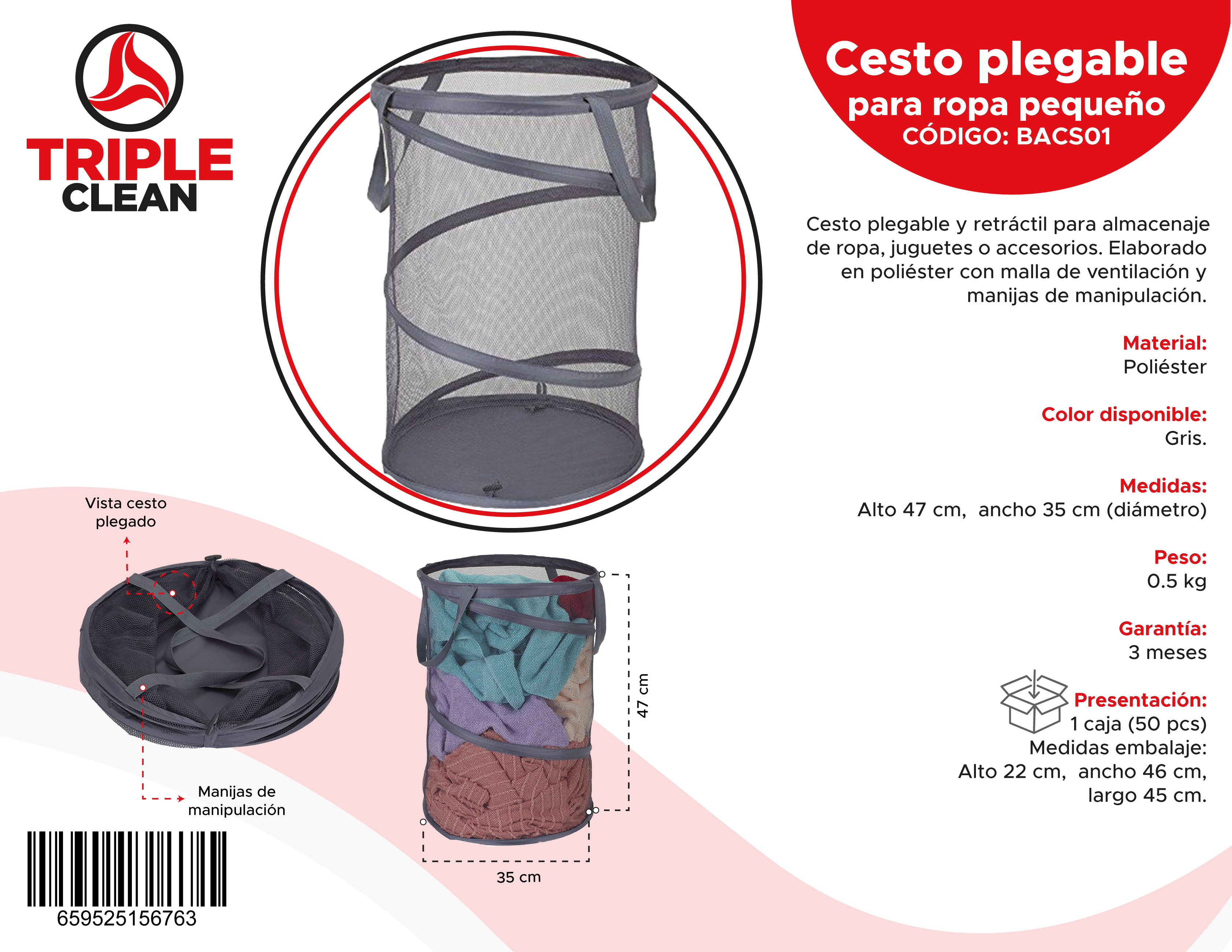 Miniatura 4 de Cesto plegable